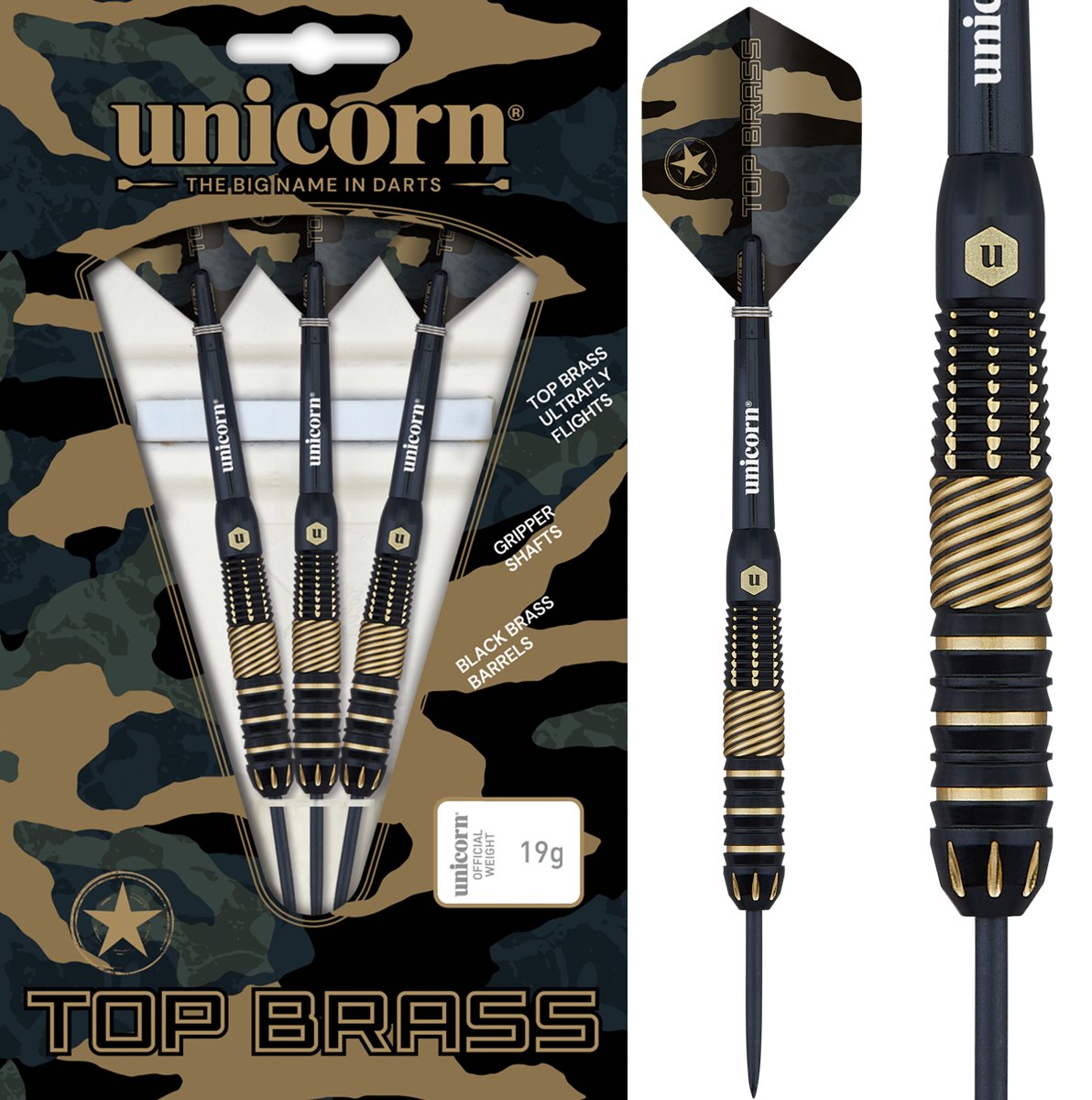 Unicorn Top Brass 2 Steeldarts 19 Gramm Steeldarts 