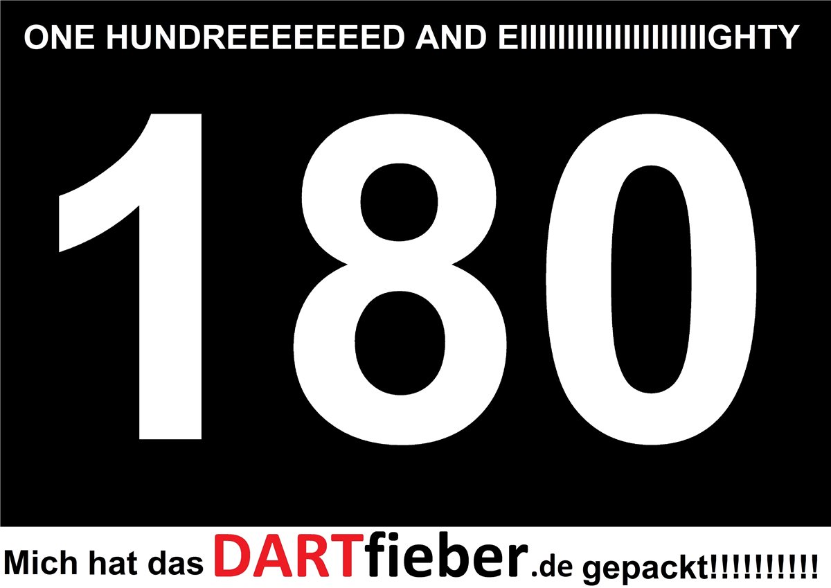 Dartfieber 180 Promo-Flyer Plakat Fanshop