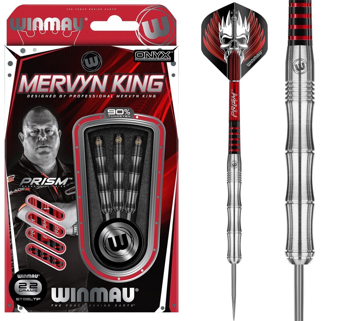 Winmau Mervyn King Steel Darts 22 Gramm Steeldarts