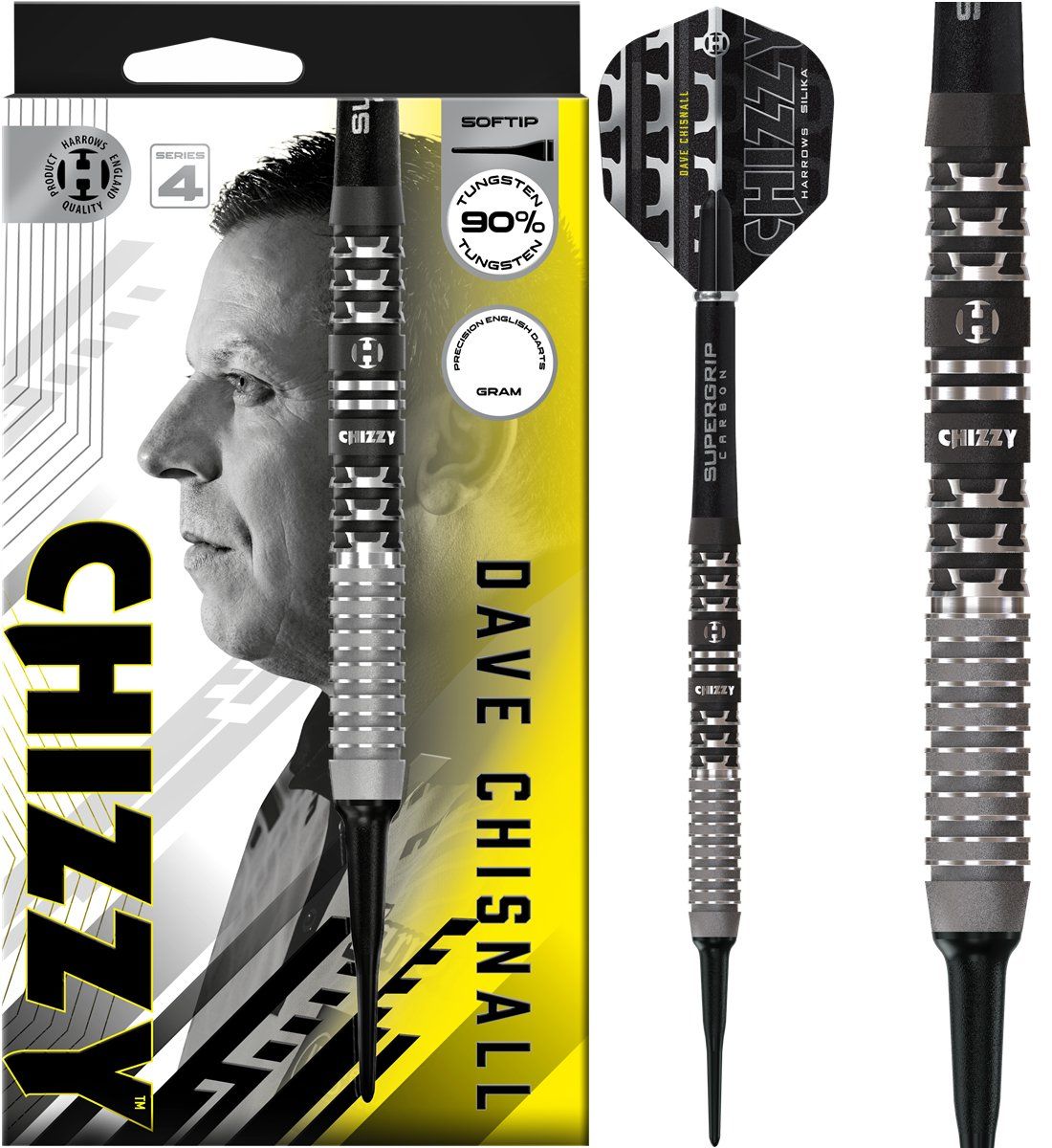 Harrows Dave Chizzy Chisnall G4 90% Softdarts 18/20 Gram Softdarts