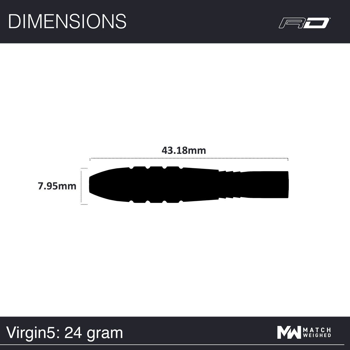 Reddragon Golden Virgin 5 90% Steeldarts 24/26 Gramm Steeldarts