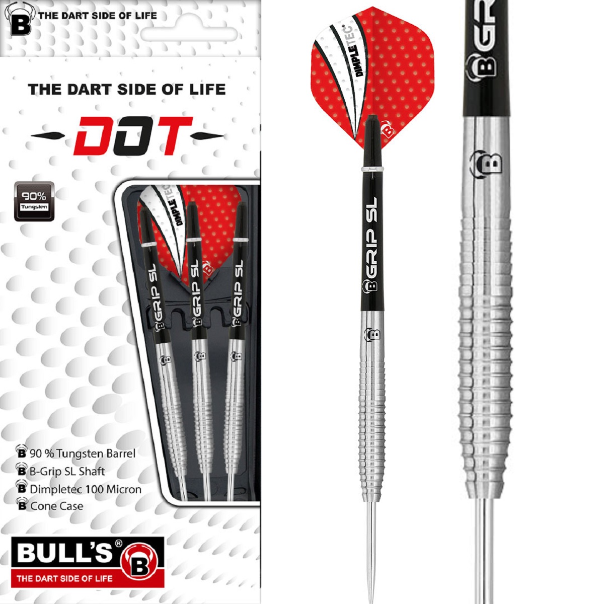 1 Satz BULL'S Dot D1 Steel Dart 24g Steeldarts