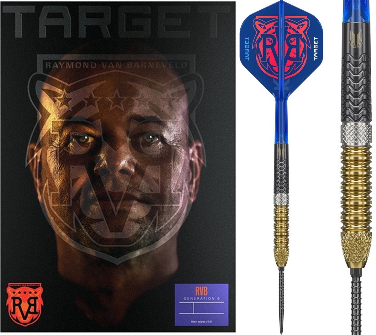 Target Raymond van Barneveld Gen6 Swiss Point 95% Steeldarts 21/23/25 ...