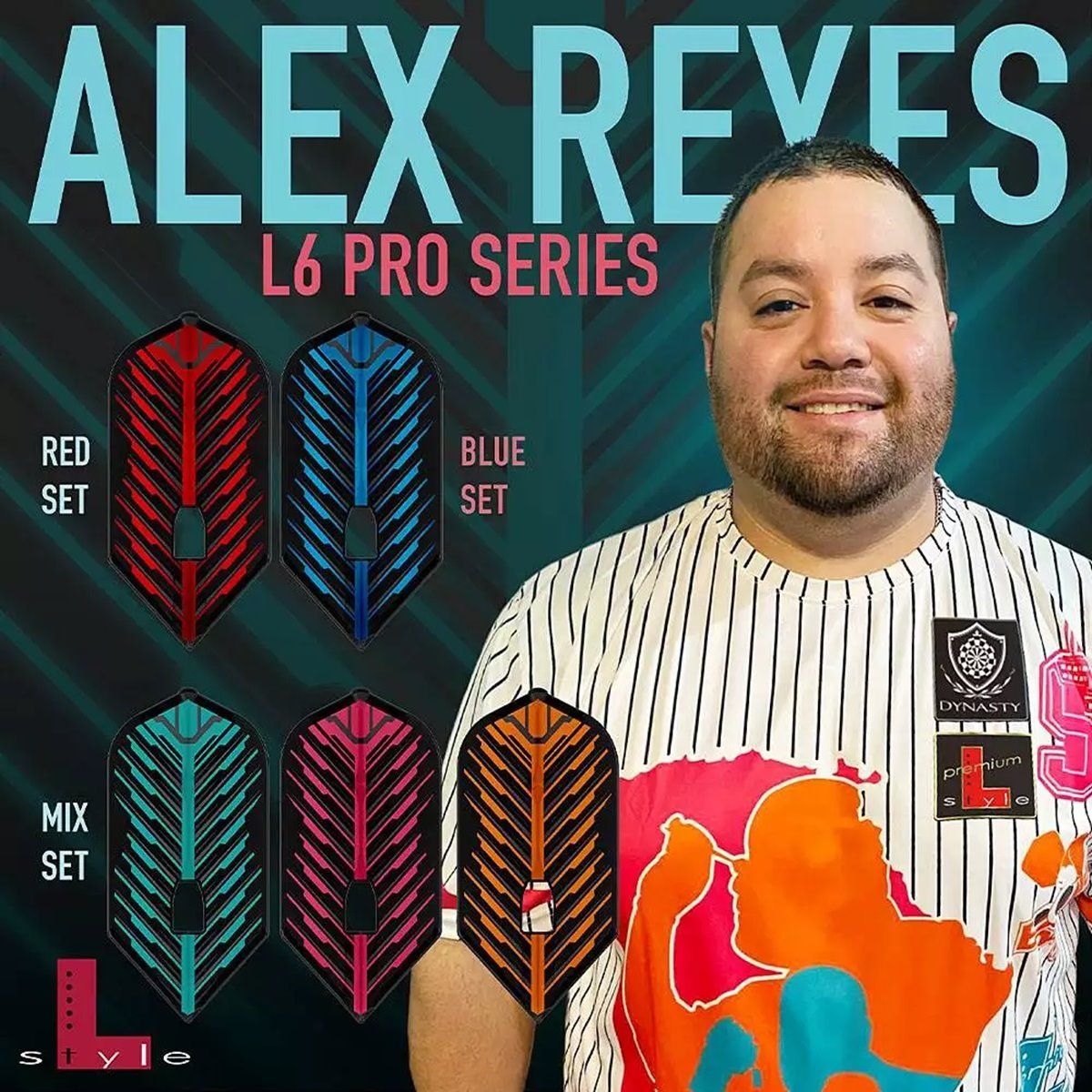 L-Style Signature Flights Pro Alex Reyes V3 Slim Mix L6 Flights | LS671