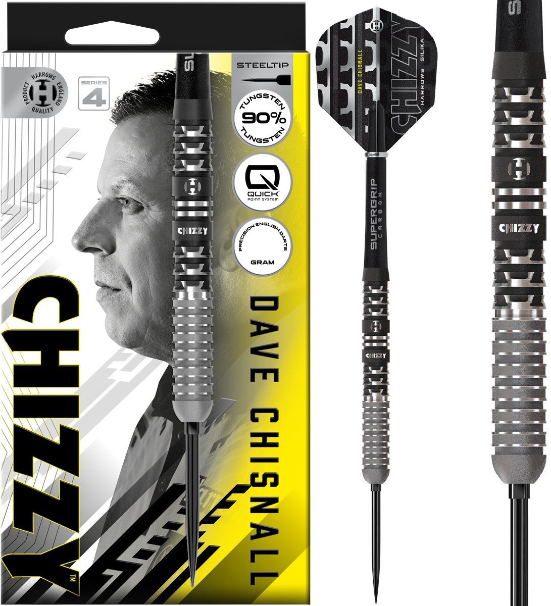 Harrows Dave Chizzy Chisnall G4 90% Steeldarts 22/23/24/26 Gram Steeldarts