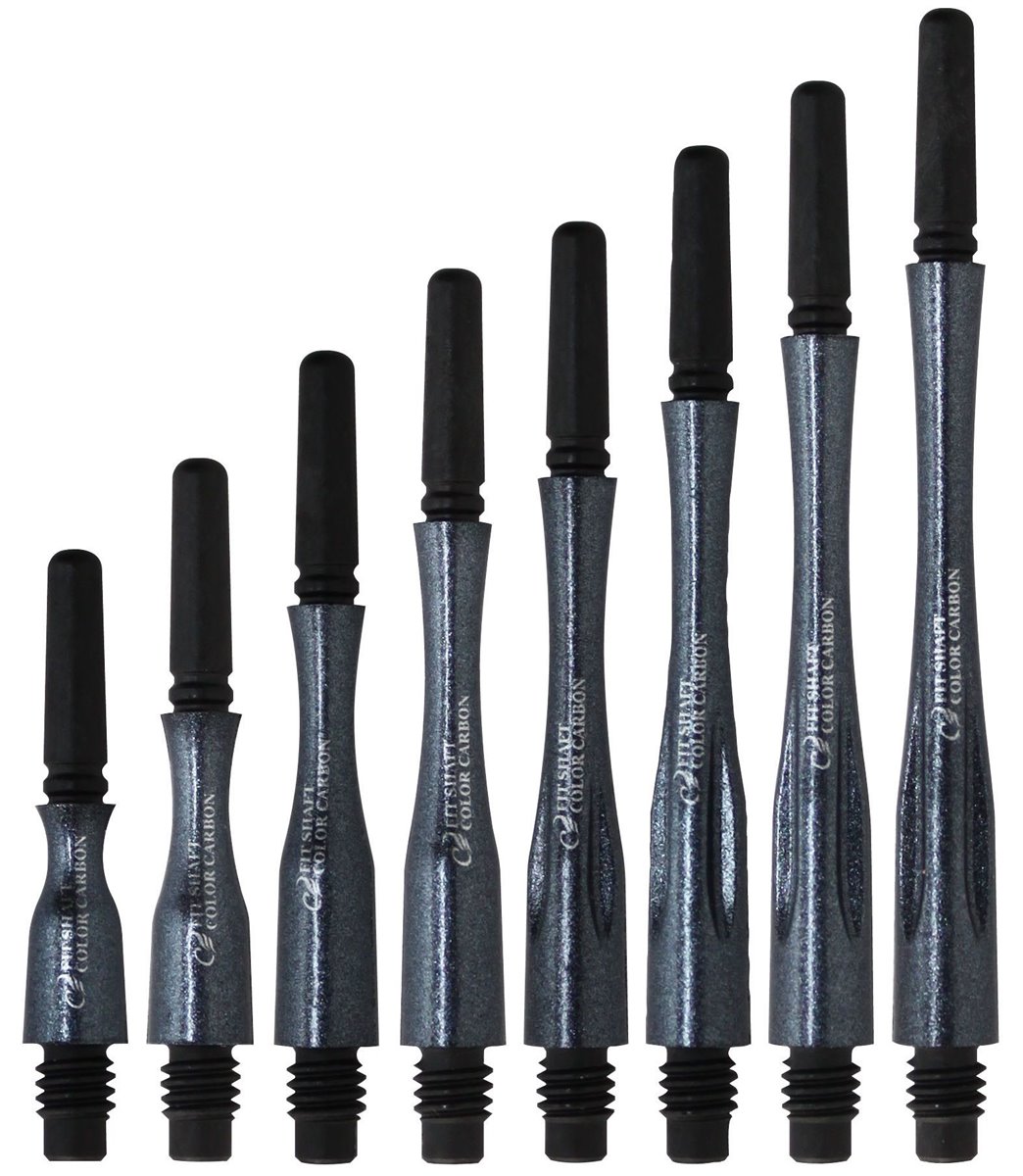 Cosmo Darts Carbon Fit Shafts Hybrid Pearl Black Locked 4 Stück Shafts