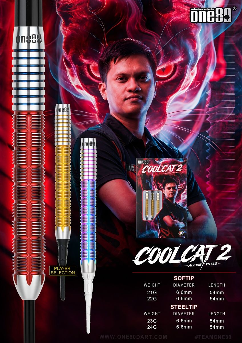 ONE80 Alexis Toylo Signature V2 90% Softdarts 21 Gramm Softdarts