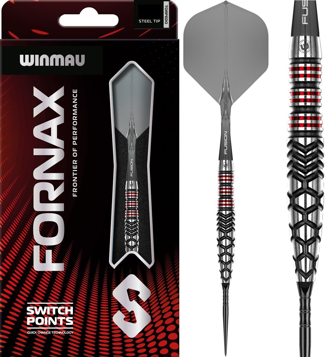Winmau Fornax Torpedo Switch Point 90% Steeldarts 23/25 Gramm Steeldarts
