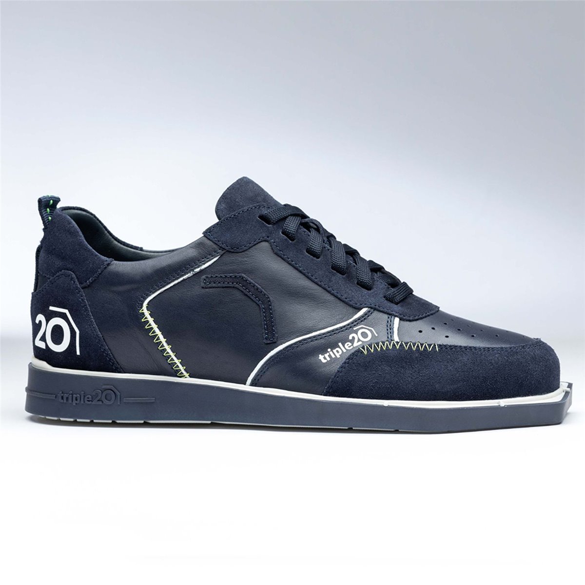Triple20 Dartschuhe Leder Blau Weiß Dartschuh