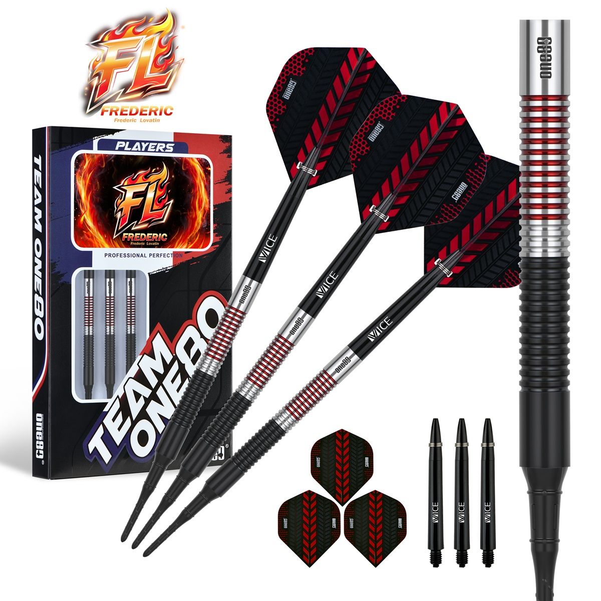 ONE80 Frederic Lovatin 90% Softdarts 16 Gramm Softdarts