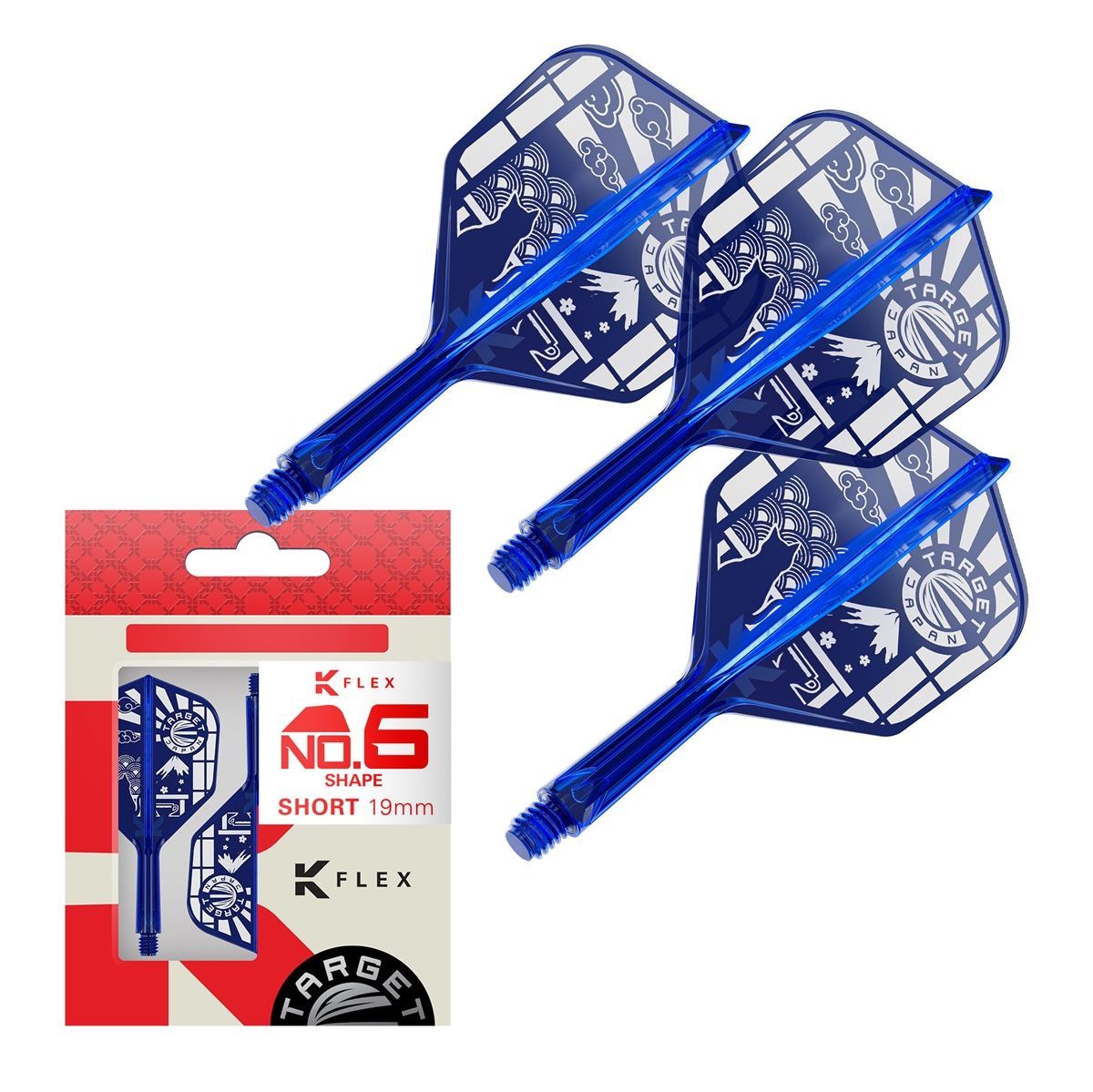 Target Japan Limited Blue K-Flex Shaft/Flight System Shape No6 Shafts