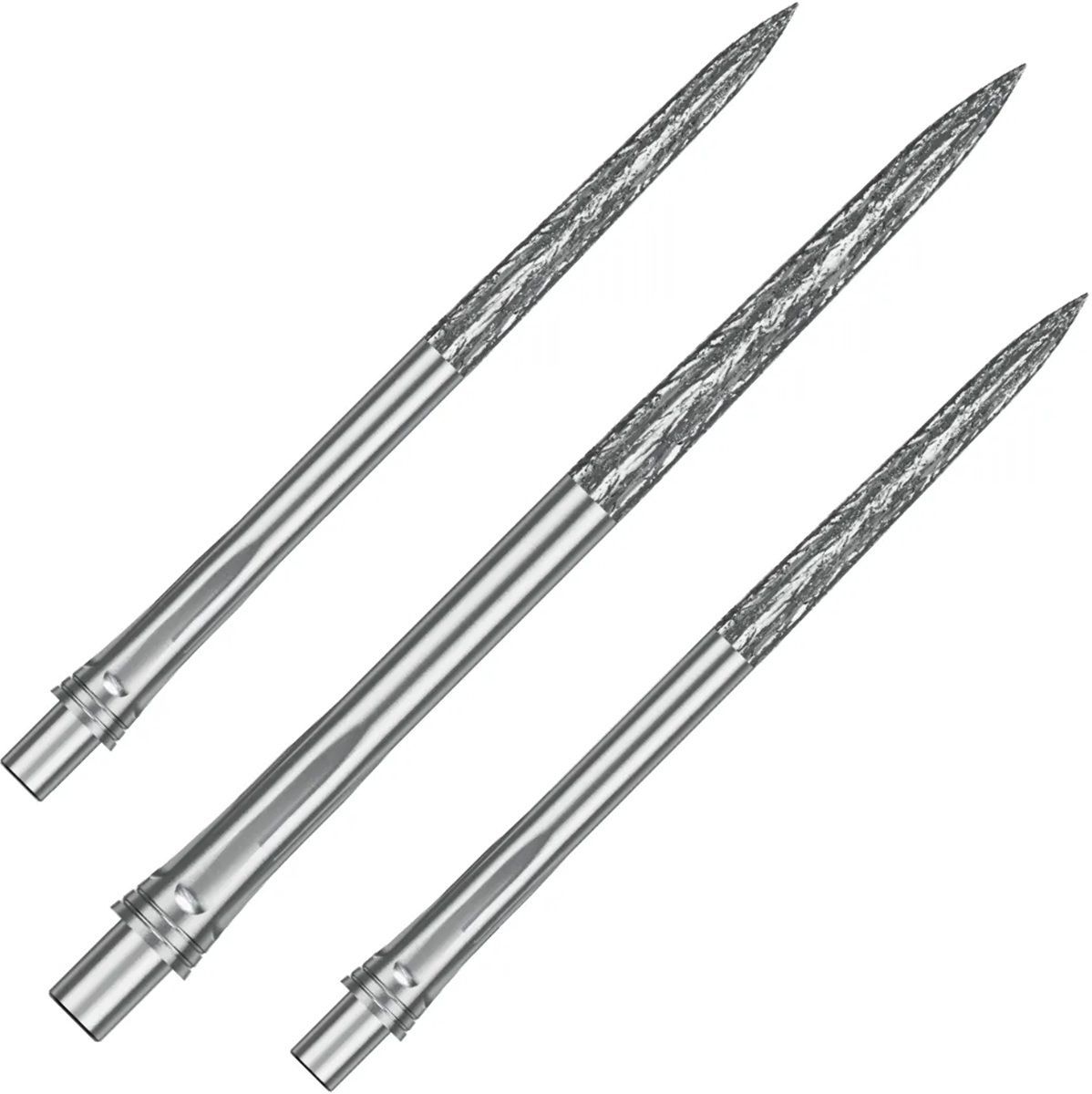 Precise180 EVO Steeldartspitze Silber Roughed 28/32/36/40 mm Wechselspitzen
