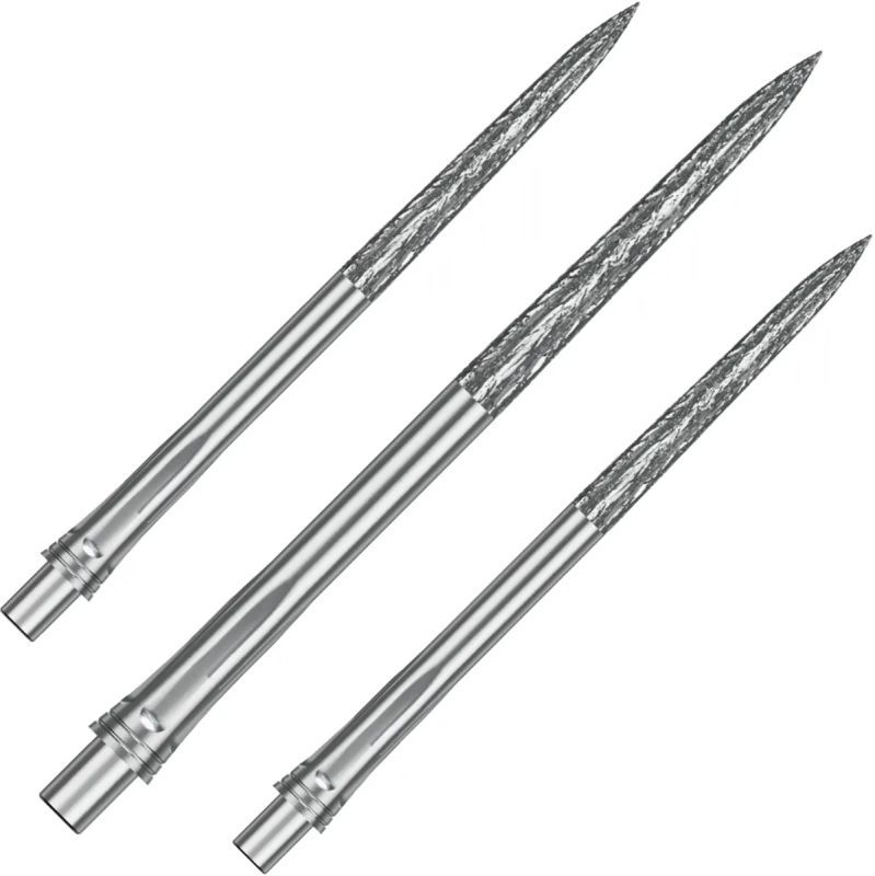 Precise180 EVO Steeldartspitze Silber Roughed 28/32/36/40 mm Wechselspitzen