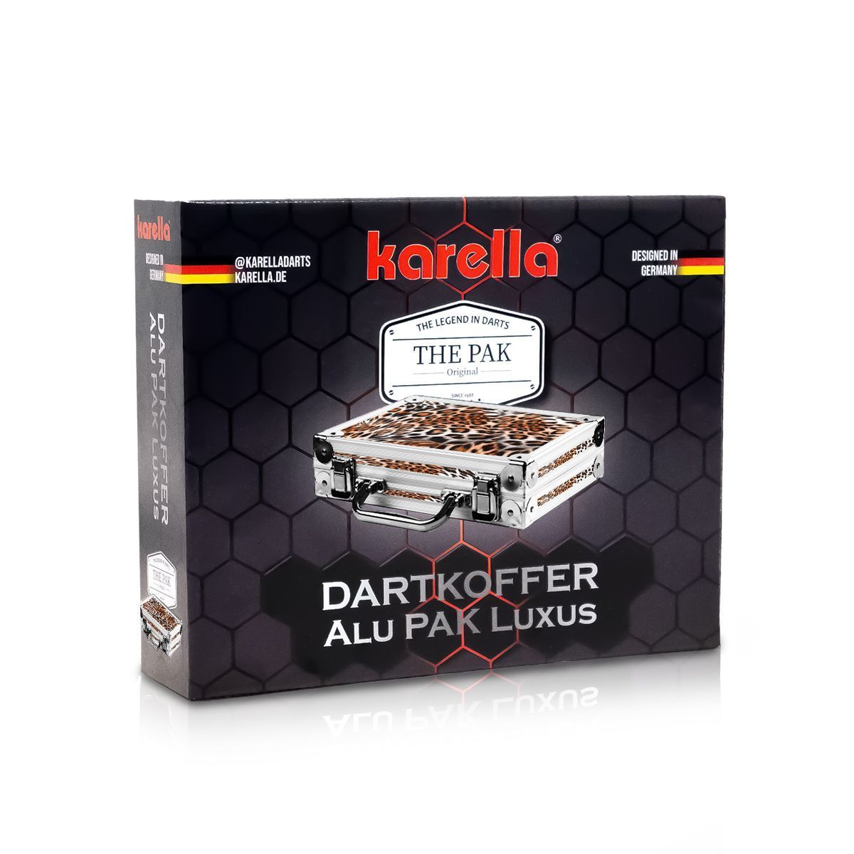 Karella Dartkoffer LUXUS Leopard Aufbewahrung