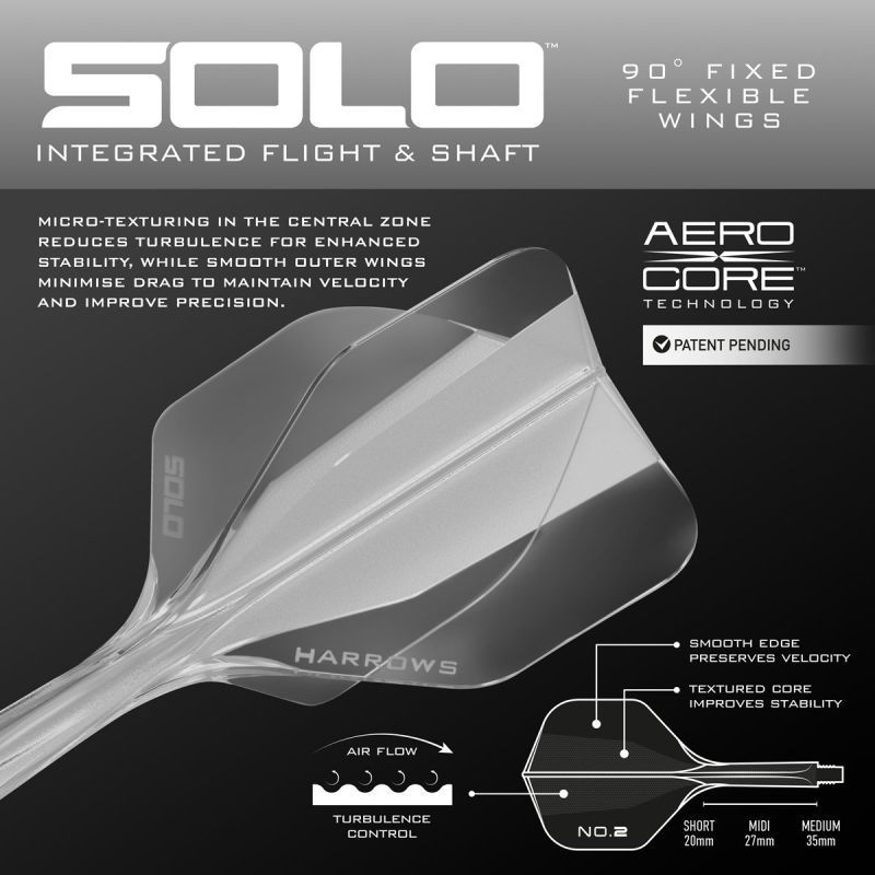 Harrows Solo 2 Shaft/Flight System Standard Shafts