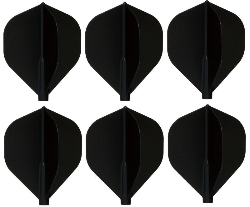 2 Set Cosmo Darts Fit Flights Schwarz Standard Flights