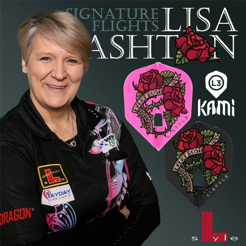 L-Style Champagne Flights Pro Kami Signature Lisa Ashton V1 Black L3 Shape Flights