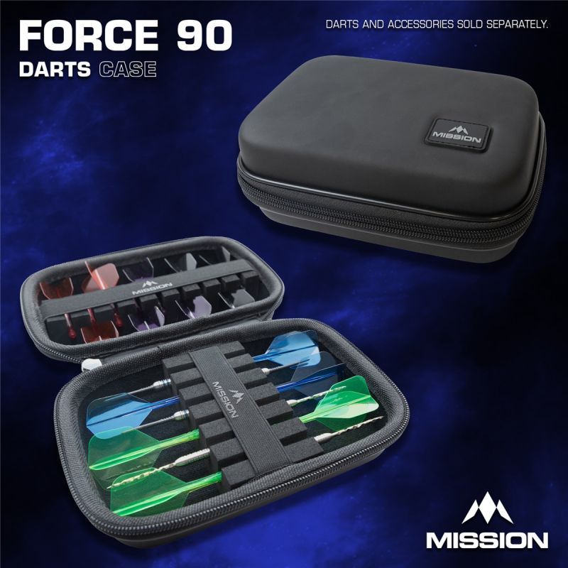 Mission Force 90 EVA Dart Case Large – per 2 set di freccette Dart Tasche