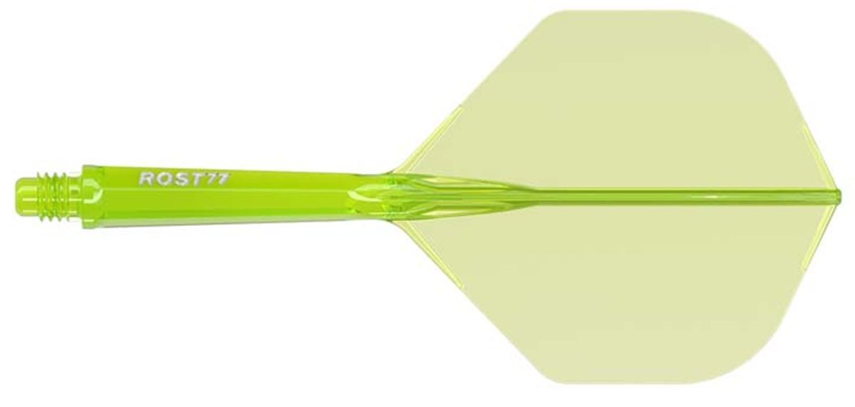 Cuesoul Dart Flight/Shaft ROST 77 Clear Green Small Standard Flights