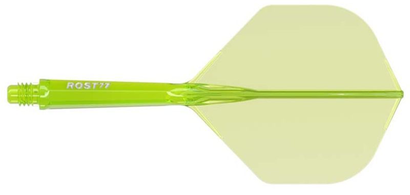 Cuesoul Dart Flight/Shaft ROST 77 Transparent Grün Small Standard Flights