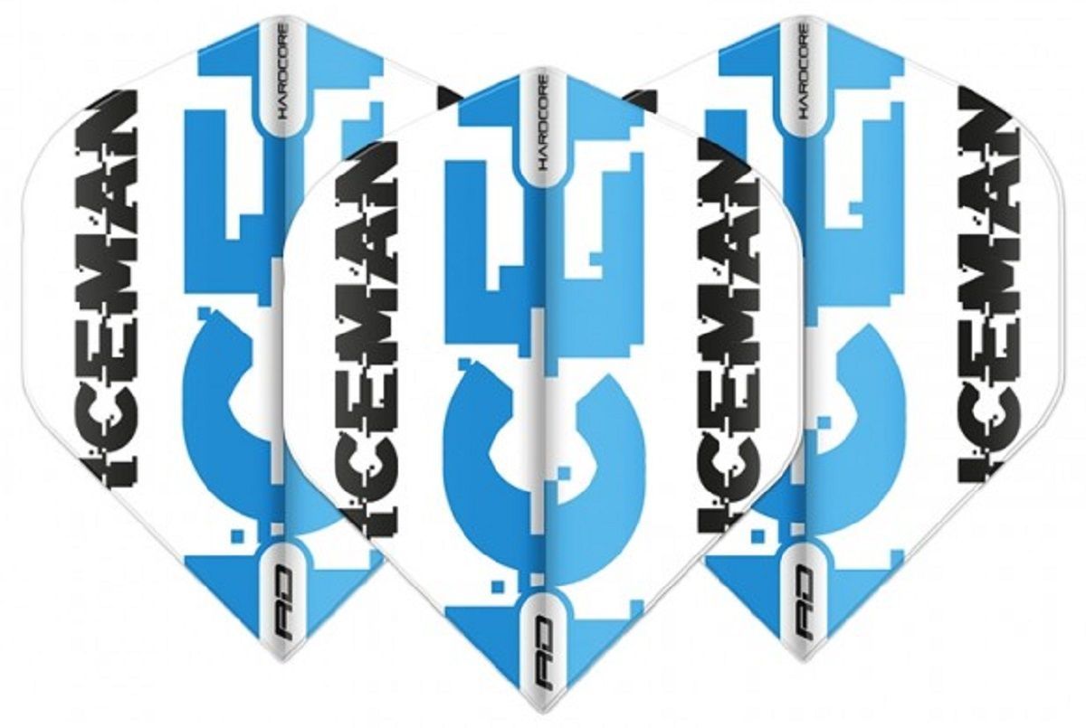 Reddragon Hardcore Gerwyn Price "Iceman" Dart Flights 2020 Weiß/Blau Flights