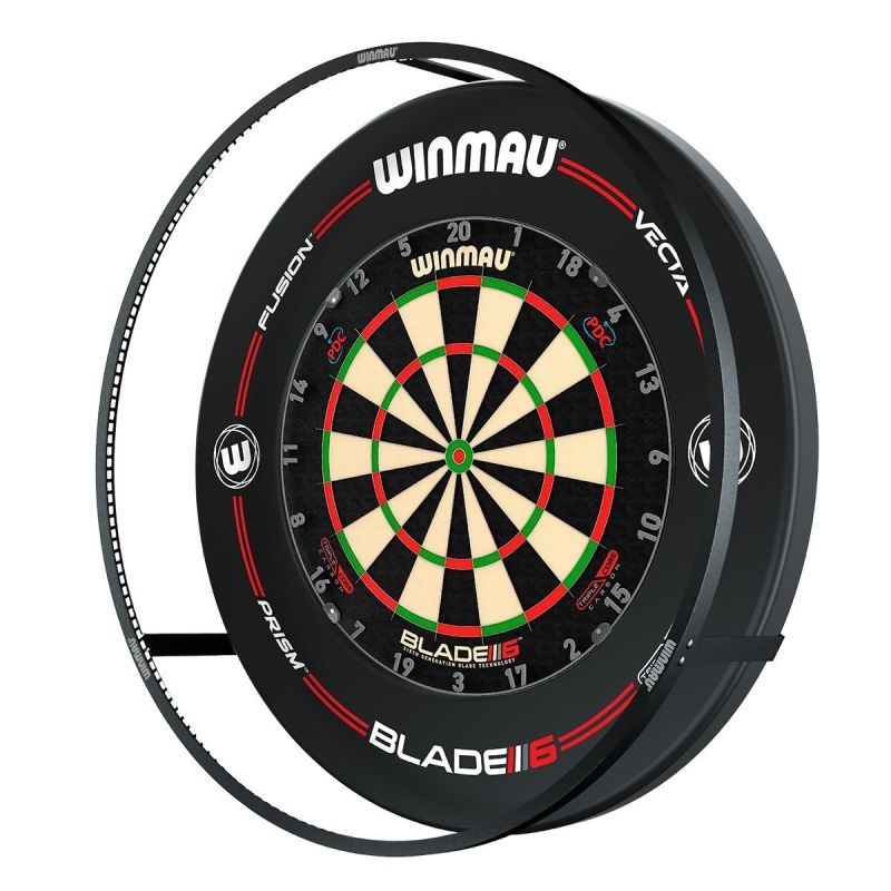 Winmau Plasma Black + Surround + Board + Darts Boardzubehör