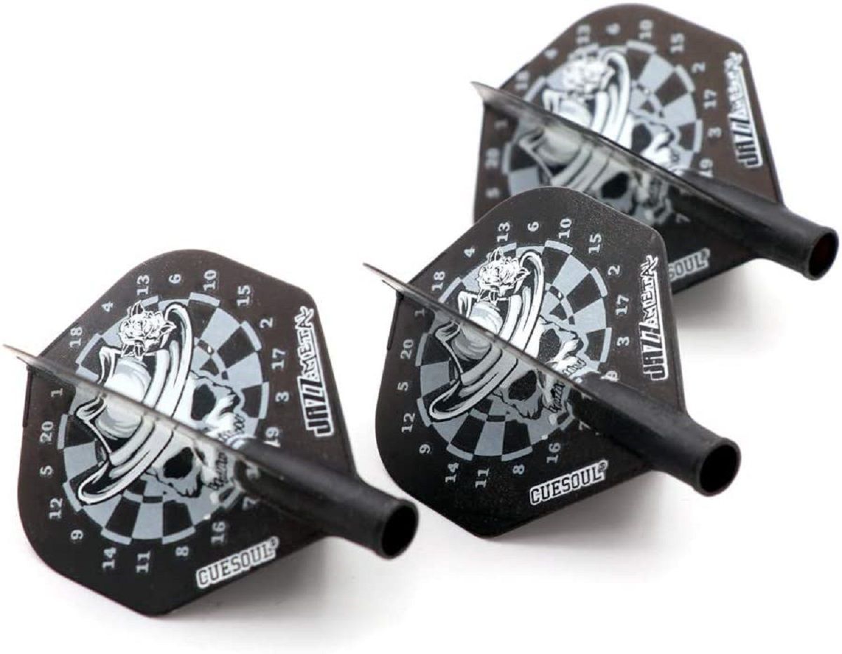 Cuesoul TERO AK4 aletta per freccette Bianco Skull Nero Standard Flights