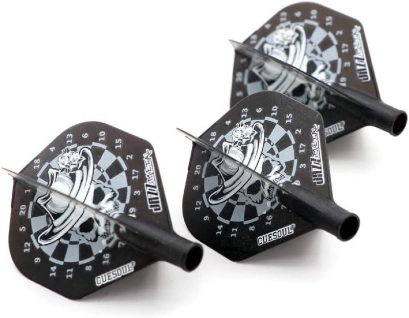 Cuesoul TERO AK4 aletta per freccette Bianco Skull Nero Standard Flights