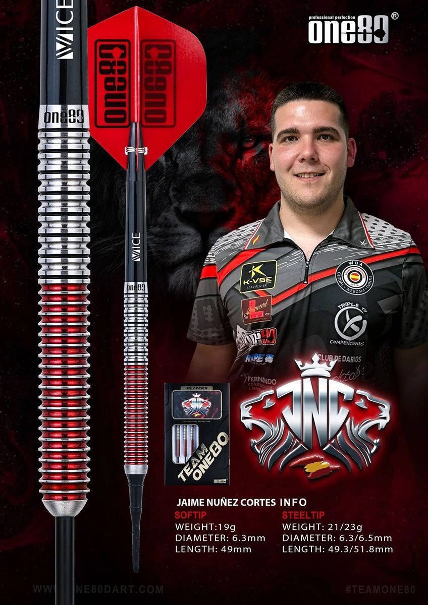 One80 Jaime Nuñez Cortes Signature Sorftdart 19 Gramm Softdarts