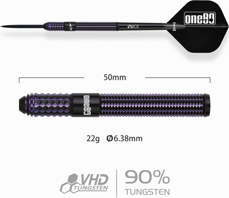 One80 FB Leung V3 Signature Dart 90% Steeldarts 22 Gramm Steeldarts