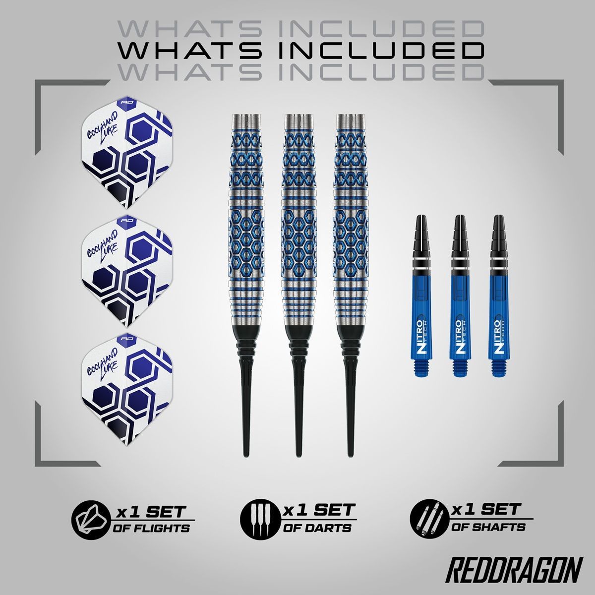 Reddragon Luke Humphries TX5 90% Fléchettes à pointe souple 20 Grammes Softdarts