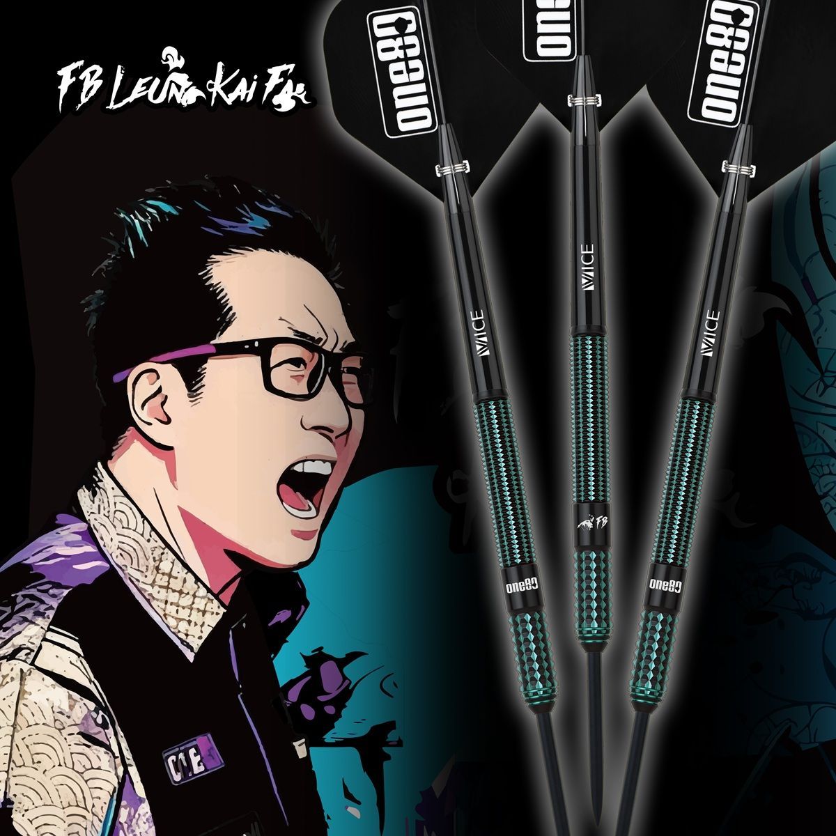 One80 FB Leung V3 Signature Dart 90% Steeldarts 24 Gramm Steeldarts