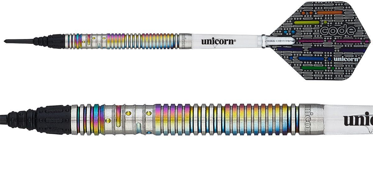 Unicorn Michael Smith Code 70% Tungsteno Le mie freccette Soft Tip 18 Grammi Softdarts