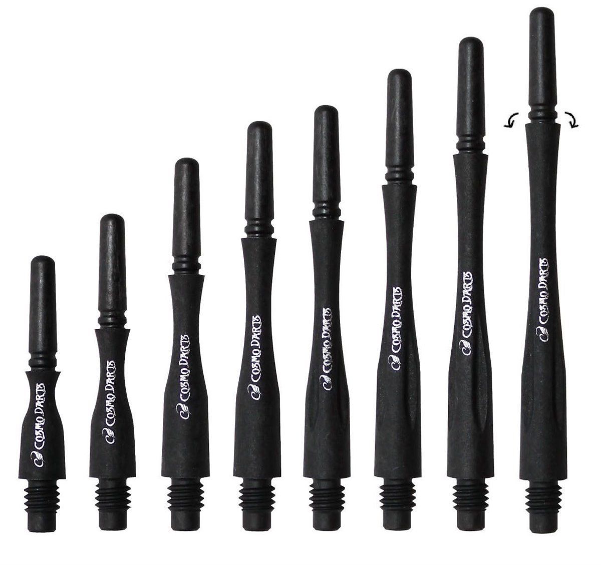 Cosmo Darts Carbon Fit Shafts Hybrid Spinning Shafts
