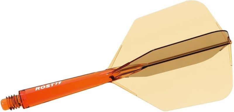 Cuesoul aletta per freccette/Asta ROST 77 Trasparente Orange Big Wing Flights