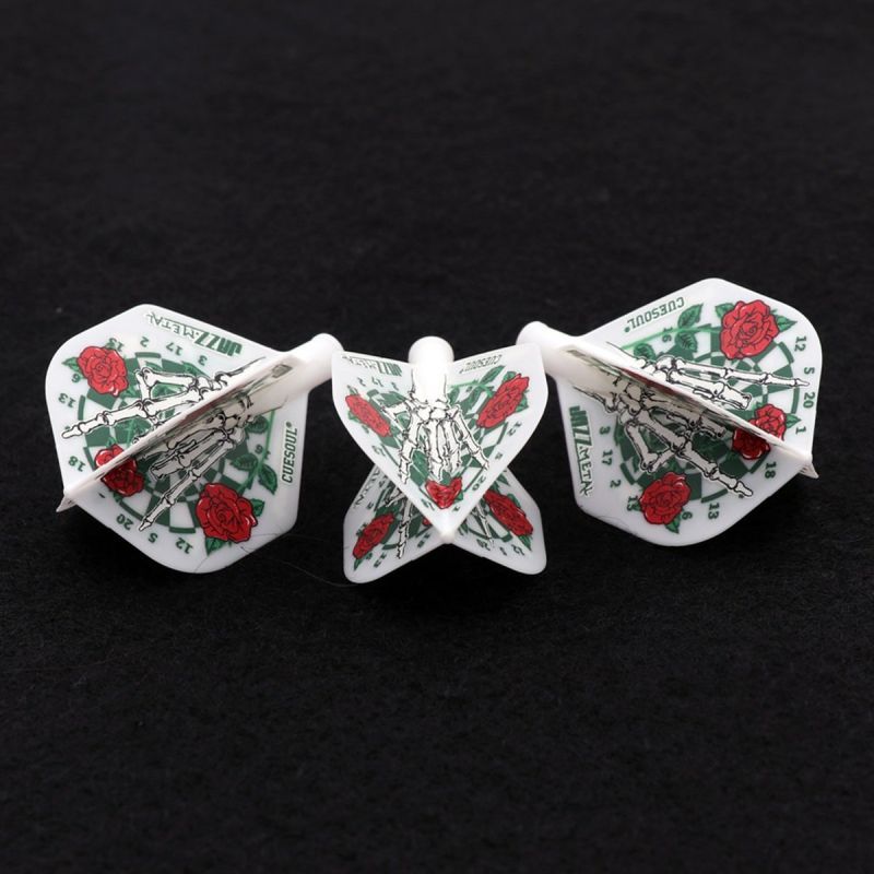 Cuesoul TERO AK4 aletta per freccette Rose Bianco Standard Flights