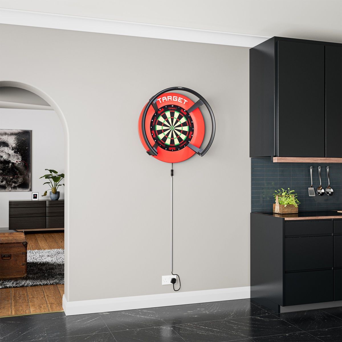 Target Notched Surround Catchring Black/Red/Grey Auffangring