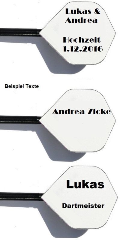 3 x Steel Dartpfeile Chrom Barrel + 10 Satz personalisierte Flights Geschenkidee Steeldarts