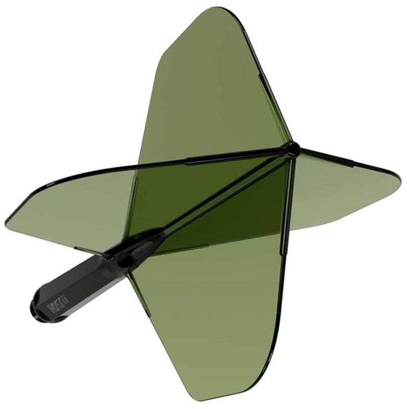 Cuesoul aletta per freccette/Asta ROST 77 Trasparente Dunkel Verde standard grande Flights