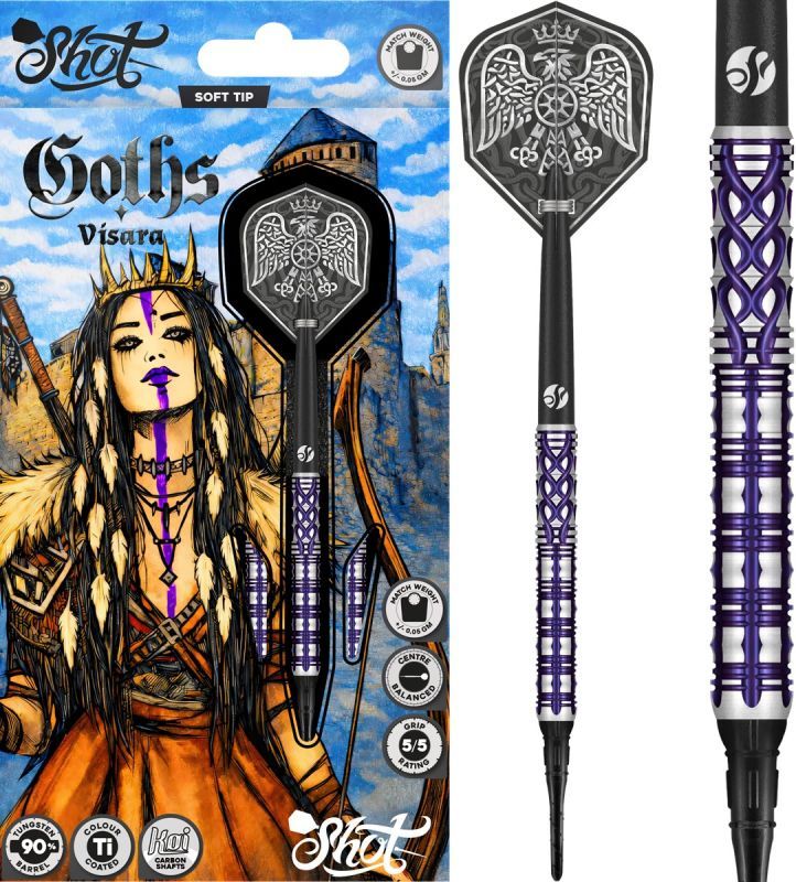 Shot! Goths Visara 90% Tungsten Softdarts 20 Gramm Softdarts