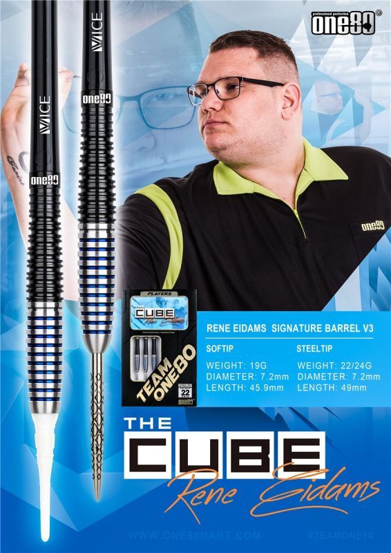 ONE80 Rene Eidams V3 Signature Dart Steeldart 22/24g Steeldarts