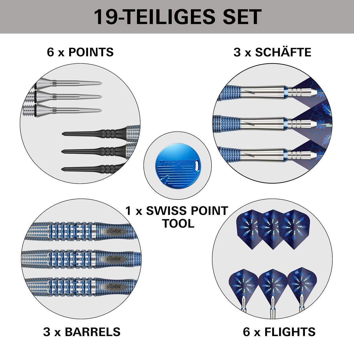 Target Phil Taylor Power Gx2 95% Softdarts 18/20 Gramm Softdarts