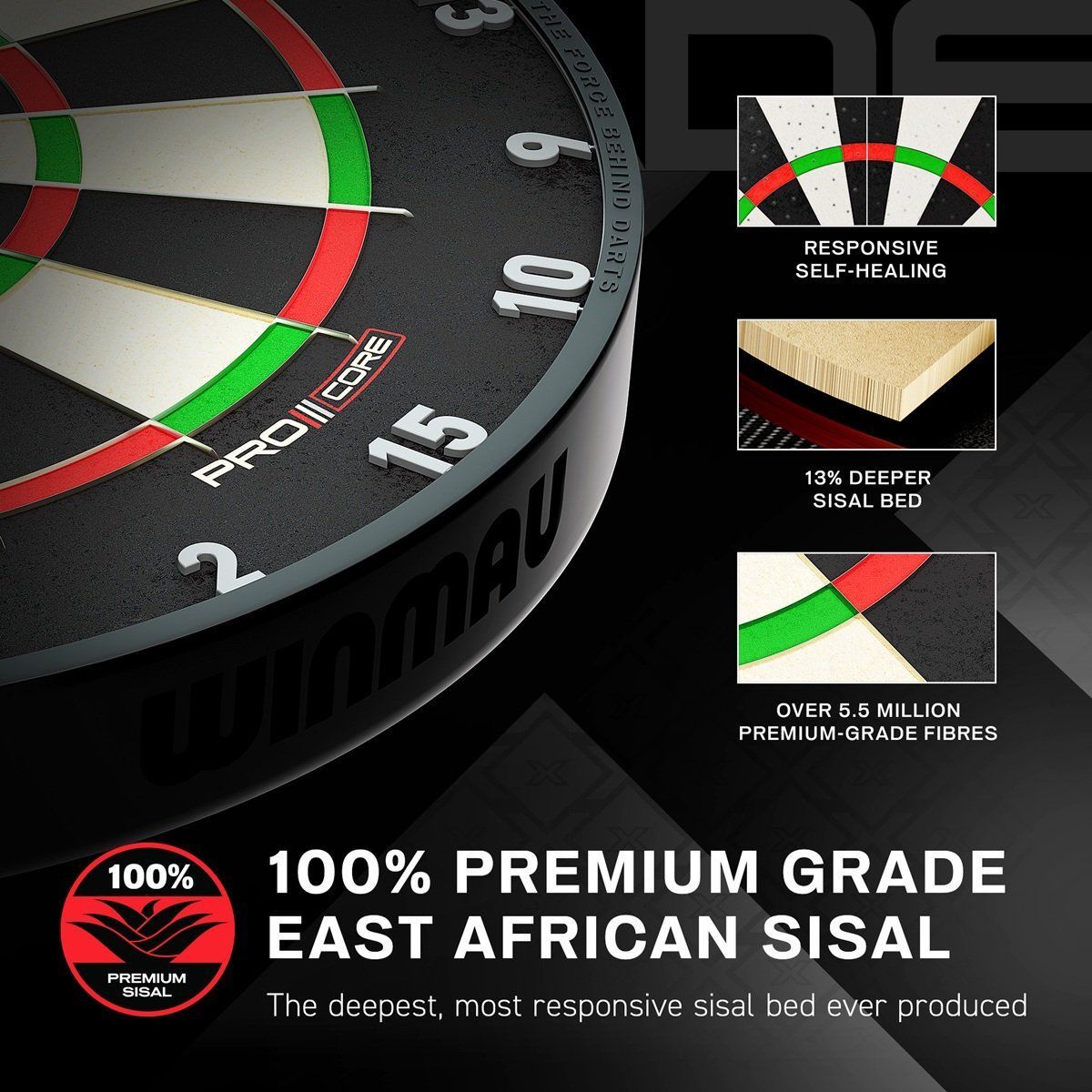 WINMAU Dartboard Blade X Bristle Board