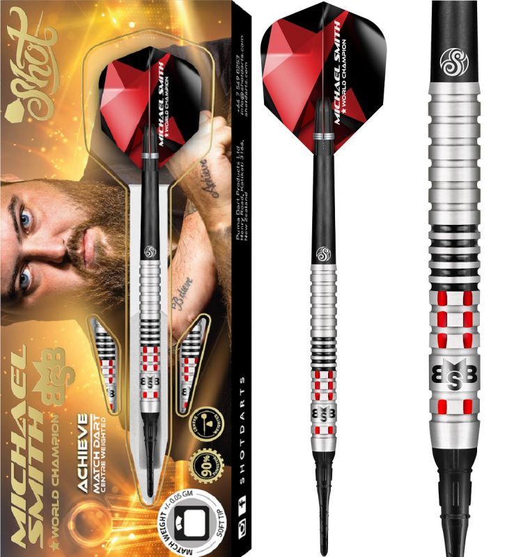 Shot Michael Smith 90% Achieve Softdart 18/20 Gramm Softdarts