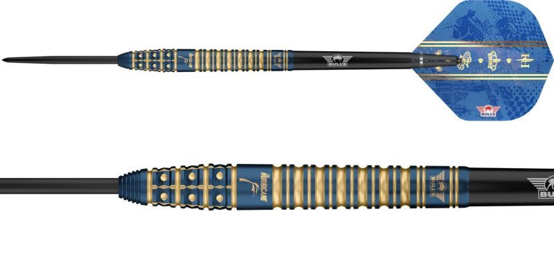 Bull´s Kim Huybrechts Blue 95% Fléchettes à pointe acier 22/24 Grammes Steeldarts