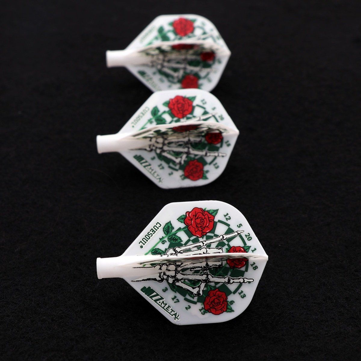Cuesoul TERO AK4 aletta per freccette Rose Bianco Standard Flights