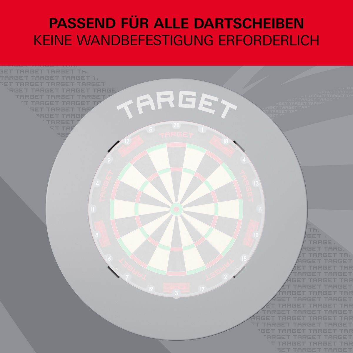Target Notched Surround Catchring Black/Red/Grey Auffangring