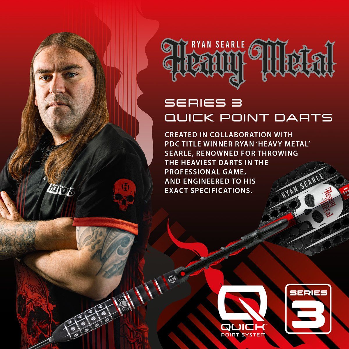 Harrows Ryan Searle G3 90% Quick Points Steeldarts 22/23/24/26/30/32 Gramm Steeldarts