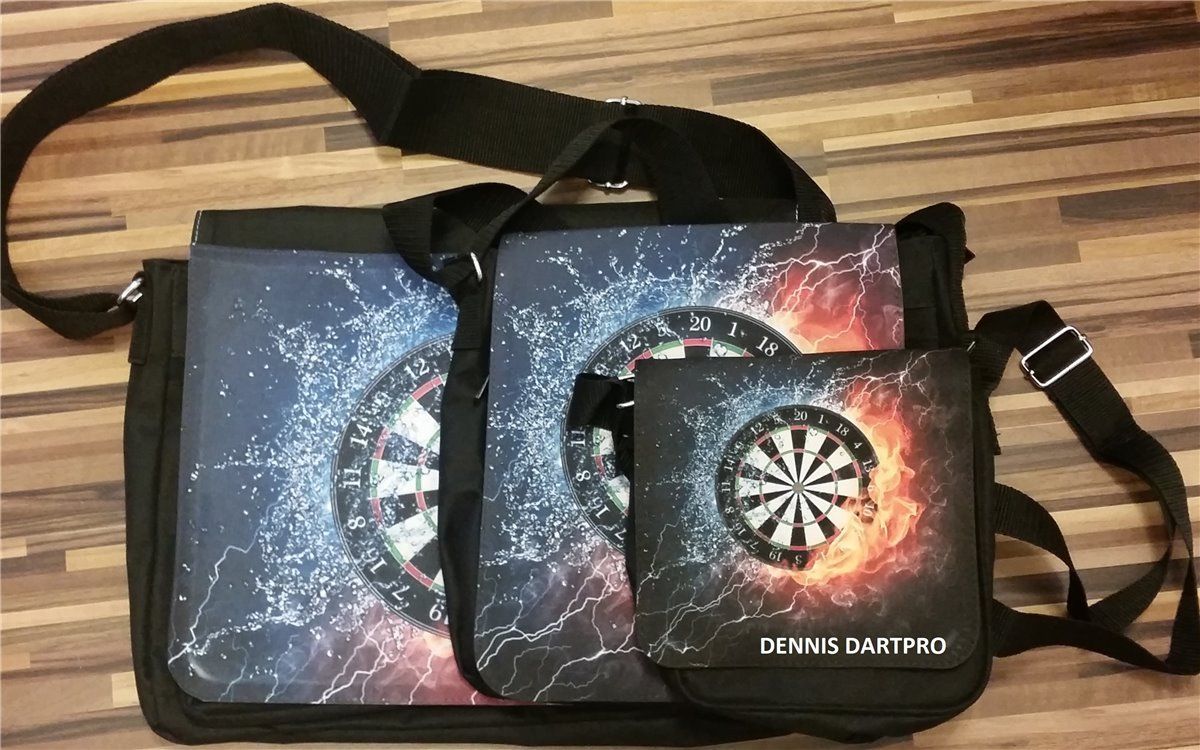Dartfieber Tasche Klein Mittel Groß mit eigenem Aufdruck Dartcase