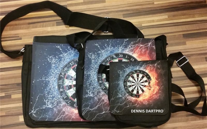 Dartfieber Tasche Klein Mittel Groß mit eigenem Aufdruck Dartcase